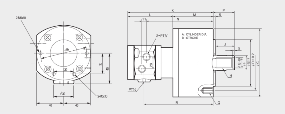 中實(shí)油壓缸