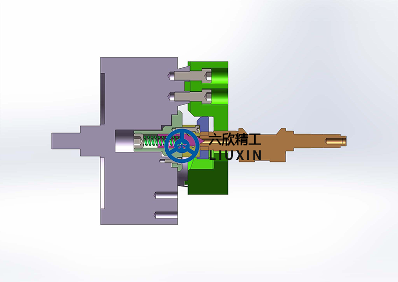 曲柄工件后拉浮動(dòng)頂尖卡盤(pán)夾持方案