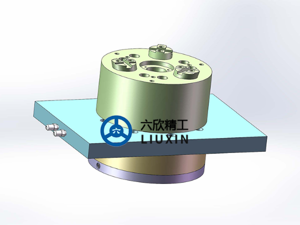 四軸后拉卡盤立式座組合夾持方案