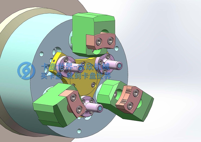 3檔從動(dòng)齒后拉卡盤(pán)夾持方案