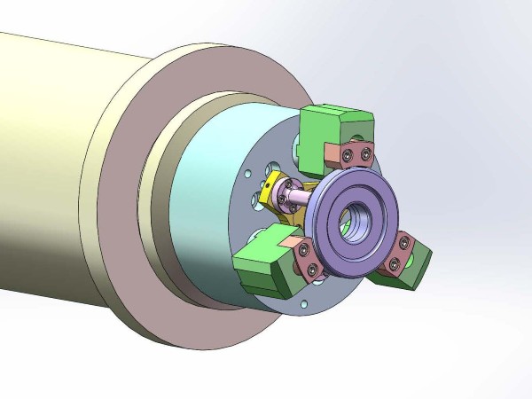 3檔從動齒后拉卡盤夾持方案