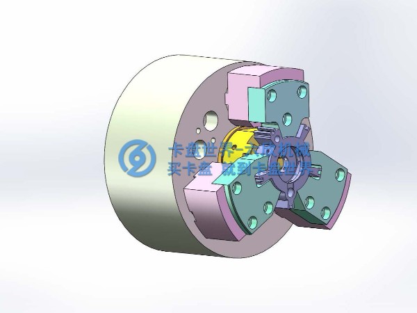 五角形工件后拉卡盤夾持方案
