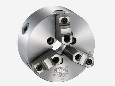 北川分離爪式手動卡盤（短錐度裝載型）