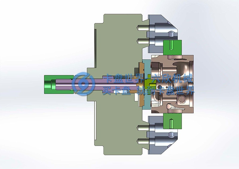 二爪后拉卡盤(pán)不規(guī)則工件夾持方案