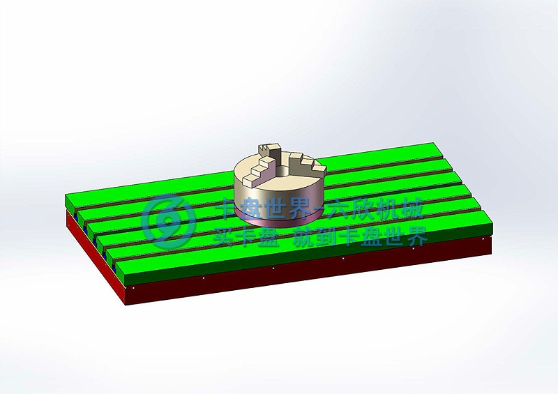 加工中心工作臺(tái)手動(dòng)卡盤連接方案